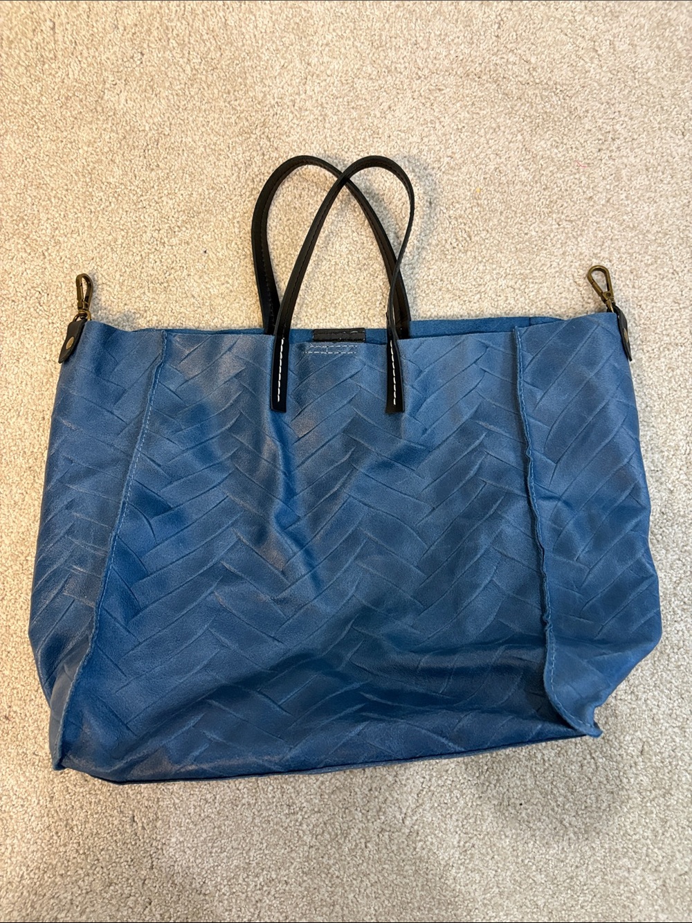 Genuine Italian Leather Woven Bag